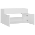vidaXL Dulap de chiuvetă, alb, 80x38,5x46 cm, lemn prelucrat vidaXL Dulap de chiuvetă, alb, 80x38,5x46 cm, lemn prelucrat
