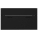 vidaXL Dulap de chiuvetă, negru, 80x38,5x46 cm, PAL
