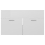 vidaXL Dulap de chiuvetă, alb extralucios, 80x38,5x46 cm, PAL vidaXL Dulap de chiuvetă, alb extralucios, 80x38,5x46 cm, PAL
