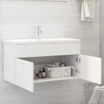 vidaXL Dulap de chiuvetă, alb, 90x38,5x46 cm, PAL vidaXL Dulap de chiuvetă, alb, 90x38,5x46 cm, PAL