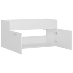 vidaXL Dulap de chiuvetă, alb, 90x38,5x46 cm, PAL vidaXL Dulap de chiuvetă, alb, 90x38,5x46 cm, PAL