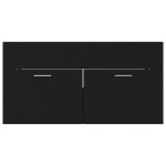 vidaXL Dulap de chiuvetă, negru, 90x38,5x46 cm, PAL vidaXL Dulap de chiuvetă, negru, 90x38,5x46 cm, PAL