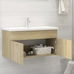 vidaXL Dulap de chiuvetă, stejar Sonoma, 90x38,5x46 cm, PAL vidaXL Dulap de chiuvetă, stejar Sonoma, 90x38,5x46 cm, PAL