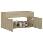 vidaXL Dulap de chiuvetă, stejar Sonoma, 90x38,5x46 cm, PAL vidaXL Dulap de chiuvetă, stejar Sonoma, 90x38,5x46 cm, PAL