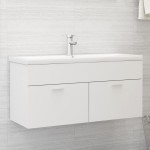 vidaXL Dulap pentru chiuvetă, alb, 100x38,5x46 cm, PAL vidaXL Dulap pentru chiuvetă, alb, 100x38,5x46 cm, PAL