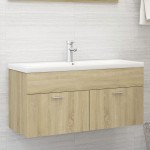 vidaXL Dulap de chiuvetă, stejar Sonoma, 100x38,5x46cm, lemn prelucrat vidaXL Dulap de chiuvetă, stejar Sonoma, 100x38,5x46cm, lemn prelucrat
