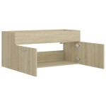 vidaXL Dulap de chiuvetă, stejar Sonoma, 100x38,5x46cm, lemn prelucrat vidaXL Dulap de chiuvetă, stejar Sonoma, 100x38,5x46cm, lemn prelucrat