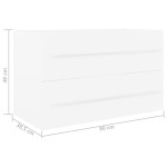 vidaXL Dulap de chiuvetă, alb, 80x38,5x48 cm, PAL vidaXL Dulap de chiuvetă, alb, 80x38,5x48 cm, PAL