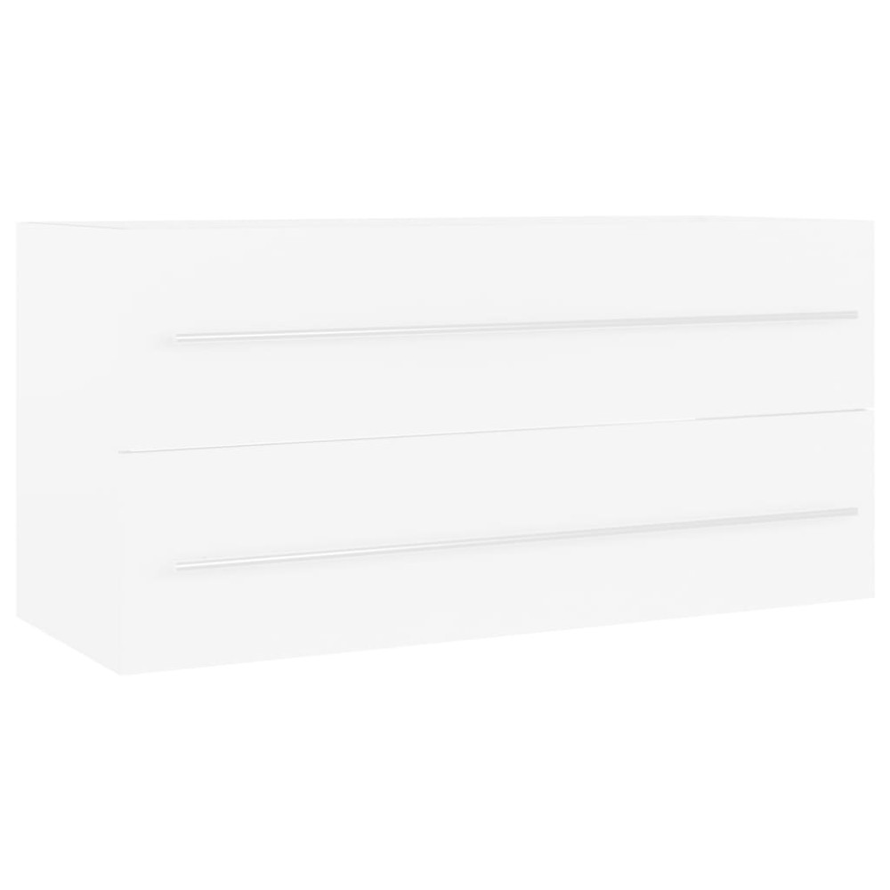 vidaXL Dulap de chiuvetă, alb, 100x38,5x48 cm, lemn prelucrat