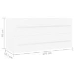vidaXL Dulap de chiuvetă, alb, 100x38,5x48 cm, lemn prelucrat vidaXL Dulap de chiuvetă, alb, 100x38,5x48 cm, lemn prelucrat