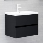 vidaXL Mască de chiuvetă, negru, 60 x 38,5 x 45 cm, PAL vidaXL Mască de chiuvetă, negru, 60 x 38,5 x 45 cm, PAL
