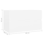 vidaXL Dulap de chiuvetă, alb, 80x38,5x45 cm, PAL vidaXL Dulap de chiuvetă, alb, 80x38,5x45 cm, PAL