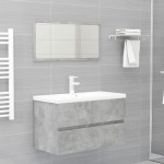 vidaXL Dulap de chiuvetă, gri beton, 80x38,5x45 cm, PAL vidaXL Dulap de chiuvetă, gri beton, 80x38,5x45 cm, PAL