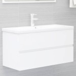 vidaXL Dulap de chiuvetă, alb, 90x38,5x45 cm, PAL vidaXL Dulap de chiuvetă, alb, 90x38,5x45 cm, PAL