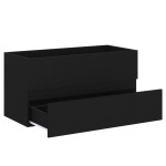 vidaXL Dulap de chiuvetă, negru, 90x38,5x45 cm, PAL vidaXL Dulap de chiuvetă, negru, 90x38,5x45 cm, PAL