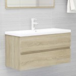 vidaXL Dulap de chiuvetă, stejar sonoma, 90x38,5x45 cm, PAL vidaXL Dulap de chiuvetă, stejar sonoma, 90x38,5x45 cm, PAL