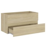 vidaXL Dulap de chiuvetă, stejar sonoma, 90x38,5x45 cm, PAL vidaXL Dulap de chiuvetă, stejar sonoma, 90x38,5x45 cm, PAL