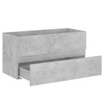 vidaXL Dulap de chiuvetă, gri beton, 90x38,5x45 cm, lemn prelucrat