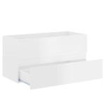vidaXL Dulap de chiuvetă, alb extralucios, 90x38,5x45 cm, PAL vidaXL Dulap de chiuvetă, alb extralucios, 90x38,5x45 cm, PAL