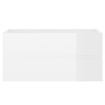 vidaXL Dulap de chiuvetă, alb extralucios, 90x38,5x45 cm, PAL vidaXL Dulap de chiuvetă, alb extralucios, 90x38,5x45 cm, PAL