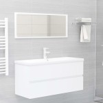 vidaXL Dulap de chiuvetă, alb, 100x38,5x45 cm, PAL vidaXL Dulap de chiuvetă, alb, 100x38,5x45 cm, PAL
