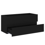 vidaXL Dulap chiuvetă, negru, 100x38,5x45 cm, lemn prelucrat vidaXL Dulap chiuvetă, negru, 100x38,5x45 cm, lemn prelucrat
