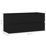 vidaXL Dulap chiuvetă, negru, 100x38,5x45 cm, lemn prelucrat vidaXL Dulap chiuvetă, negru, 100x38,5x45 cm, lemn prelucrat