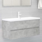 vidaXL Dulap de chiuvetă, gri beton, 100x38,5x45 cm, PAL vidaXL Dulap de chiuvetă, gri beton, 100x38,5x45 cm, PAL