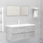 vidaXL Dulap de chiuvetă, gri beton, 100x38,5x45 cm, PAL vidaXL Dulap de chiuvetă, gri beton, 100x38,5x45 cm, PAL