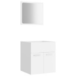 vidaXL Set mobilier de baie, 2 piese, alb, PAL vidaXL Set mobilier de baie, 2 piese, alb, PAL