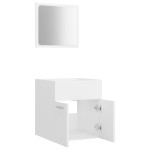 vidaXL Set mobilier de baie, 2 piese, alb, PAL vidaXL Set mobilier de baie, 2 piese, alb, PAL