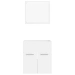 vidaXL Set mobilier de baie, 2 piese, alb, PAL vidaXL Set mobilier de baie, 2 piese, alb, PAL