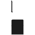vidaXL Set mobilier de baie, 2 piese, negru, PAL vidaXL Set mobilier de baie, 2 piese, negru, PAL