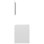 vidaXL Set mobilier de baie, 2 piese, alb extralucios, lemn prelucrat vidaXL Set mobilier de baie, 2 piese, alb extralucios, lemn prelucrat