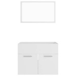 vidaXL Set mobilier de baie, 2 piese, alb, PAL vidaXL Set mobilier de baie, 2 piese, alb, PAL