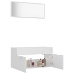 vidaXL Set mobilier de baie, 2 piese, alb, PAL vidaXL Set mobilier de baie, 2 piese, alb, PAL