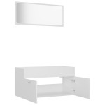 vidaXL Set mobilier de baie, 2 piese, alb, PAL vidaXL Set mobilier de baie, 2 piese, alb, PAL