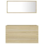 vidaXL Set mobilier baie, 2 piese, stejar Sonoma, PAL vidaXL Set mobilier baie, 2 piese, stejar Sonoma, PAL