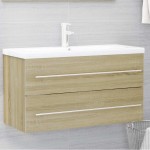 vidaXL Set mobilier baie, 2 piese, stejar Sonoma, PAL vidaXL Set mobilier baie, 2 piese, stejar Sonoma, PAL