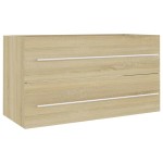 vidaXL Set mobilier baie, 2 piese, stejar Sonoma, PAL vidaXL Set mobilier baie, 2 piese, stejar Sonoma, PAL