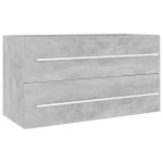 vidaXL Set mobilier de baie, 2 piese, gri beton, PAL vidaXL Set mobilier de baie, 2 piese, gri beton, PAL