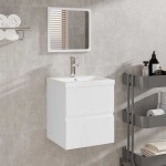 vidaXL Dulap de baie cu oglindă, alb, lemn prelucrat vidaXL Dulap de baie cu oglindă, alb, lemn prelucrat
