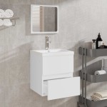 vidaXL Dulap de baie cu oglindă, alb, lemn prelucrat vidaXL Dulap de baie cu oglindă, alb, lemn prelucrat