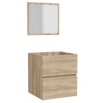 vidaXL Dulap de baie cu oglindă, stejar sonoma, lemn prelucrat vidaXL Dulap de baie cu oglindă, stejar sonoma, lemn prelucrat