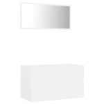 vidaXL Set mobilier de baie, 2 piese, alb, PAL vidaXL Set mobilier de baie, 2 piese, alb, PAL