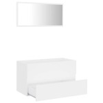vidaXL Set mobilier de baie, 2 piese, alb, PAL vidaXL Set mobilier de baie, 2 piese, alb, PAL