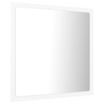 vidaXL Oglindă de baie cu LED, alb, 40x8,5x37 cm, acril