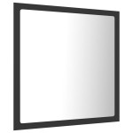 vidaXL Oglindă de baie cu LED, gri, 40x8,5x37 cm, acril