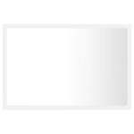 vidaXL Oglindă de baie cu LED, alb, 60x8,5x37 cm, acril
