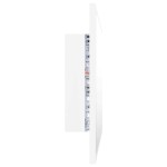 vidaXL Oglindă de baie cu LED, alb, 60x8,5x37 cm, acril
